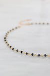 Black Spinel Wire Wrapped choker, Black Gemstone Choker, Choker Gift for Wife, Faceted Beaded Choker Chain, Gold Choker Chain, Gift for her