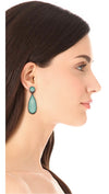 Chalcedony Earring, Wedding Earring, Bridal Earring, Topaz Dangling Earring, Oxidized Silver Earring, Dangle Earring, Chalcedony Jewelry