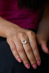 Crystal Quartz Ring - White Quartz Rings - Sterling Cushion Cut Ring - Bezel set ring - Gemstone Ring - Stacking Ring - Bridesmaid Ring